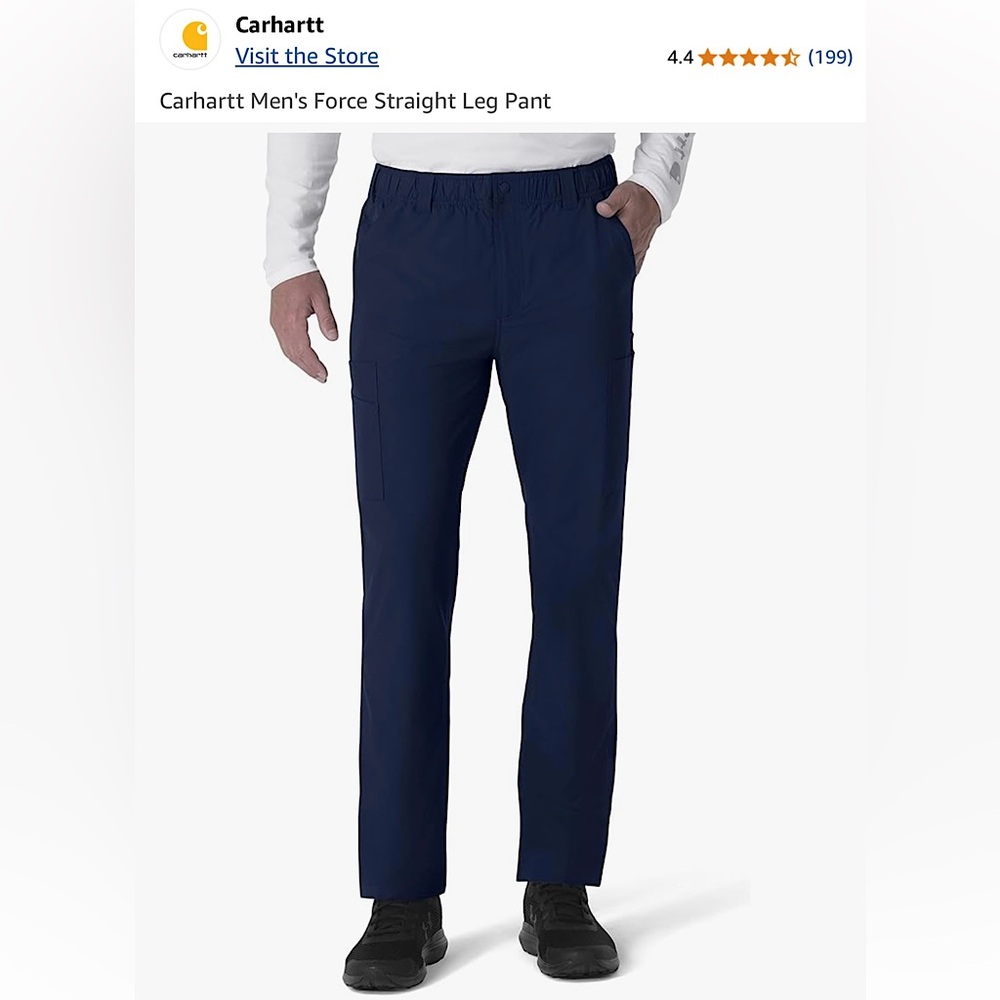 Carhartt Force Straight Leg Scrub Pant Navy Blue Unisex